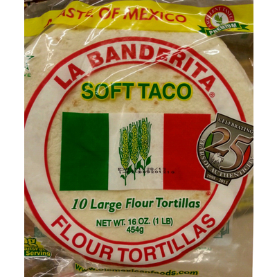 Top 50 most popular: flour tortilla