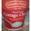 Calories In Small Curd Cottage Cheese From Friendly Farms